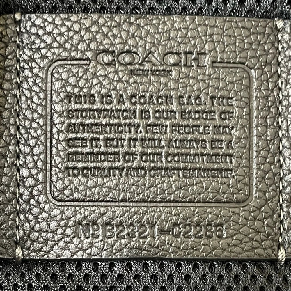 Coach Charter Navy Blue Pebble Chunky Leather Backpack